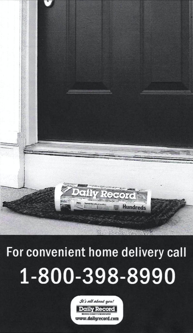 Home delivery ad.
